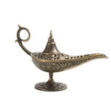Durable Antique Style Incense Burner Air Purification Metal Aroma Furnace Gifts Wishing Aladdin Lamp Home Decor
