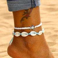 Bohemia Natural Shell Anklets for Women Foot Jewelry Summer Beach Barefoot Bracelet Ankle on Leg Chian Ankle Strap Accessories