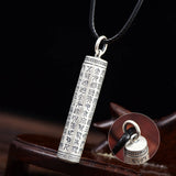 925 Thai Silver Retro faceted Pendant Simple vintage Neutral Style Can be opened Necklace Men's and Women's Party Jewelry