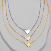 Anniyo 1.5cm Small Stainless Steel Sint Maarten & Saint-Martin Necklaces SXM Jewelry #326721