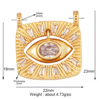 Newest Classic Amulet Turkish Blue Evil Eye Charm Pendant,18K Gold Cubic Zirconia CZ Paved,Jewelry Necklace Bracelet Supply L30