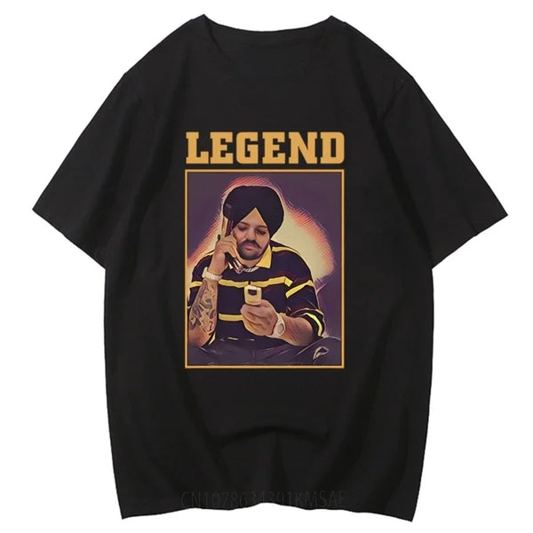Legend Sidhu Moosewala T-Shirt RIP Moose Wala Fans Short Sleeve Tshirt Cotton Summer Casual Soft  Men/Women T Shirts Casual