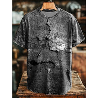 Retro Men's T Shirt Art Abstract Geometric Retro Print Casual Short Sleeve T-Shirts Beach Vacation Fashion Loose Men's Clothing