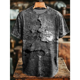 Retro Men's T Shirt Art Abstract Geometric Retro Print Casual Short Sleeve T-Shirts Beach Vacation Fashion Loose Men's Clothing