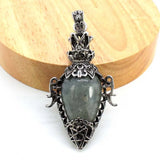Water Drop Crystal Pendulum for Dowsing Spiritual Divination Natural Amethyst Rose Quartz Onyx Antique Pendulums Pendant Pendulo