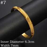 Anniyo (One Piece) Wholesale Dubai Bangle Jewelry Gold Plated Ethiopian Bracelet Openable for Women African Arab Wedding #001802