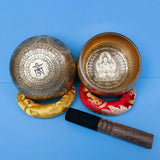 Nepal Handmade Singing Bowl Yoga Meditation Buddha Copper Chime Professional Tibetan Bowls Sound Healing Instrument Ornaments