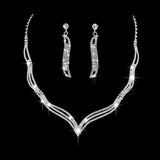 2025 New Design Hot-Selling  Necklace Earrings Bracelet Set Fashion Clavicle Chain Bridal Jewelry