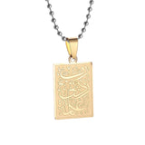 Stylish Peace Map Stainless Steel Pendant Necklace for Men Women Arabic African Jamaican Amulet Jewelry