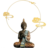 Large Buddha Statue Thailand Buda Buddha Sculpture Green Resin Handmade Buddhism Hindu Fengshui Figurine Meditation Home Decor
