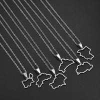 Anniyo Belarus Pendant Necklaces for Women Girls Stainless Steel Jewelry Gold Color and Silver Color #511062