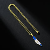 2024 new fashion stainless just Israel six stars map flag pendant necklace temperament everything collarbone chain birthday anni