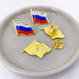 Russia Flag Lapel Pin Enamel Metal, Patriotic Badge Tricolor Souvenir Gift for Men Women | Wholesale 5/10/50/100pcs