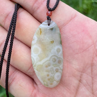 Natural Gobi Agate Pendant Alxa Eye Rock Rough Polished Energy Crystal Quartz Necklace Reiki Healing Stone Decor Gift