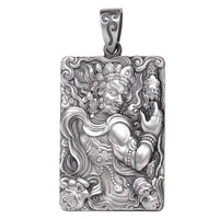 Personality Acalanatha Buddha Pendant Men Jewelry Retro 925 Silver Chain Necklace Male Amult Neck Accessories For Boyfriend Gift