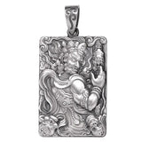 Personality Acalanatha Buddha Pendant Men Jewelry Retro 925 Silver Chain Necklace Male Amult Neck Accessories For Boyfriend Gift
