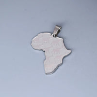 2pcs No Fade Africa Map Charms Stainless Steel Pendant for Jewelry Making Necklace Keychain Rune Eye of Horus Talisman DIY Craft