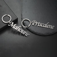 Sipuris Personalized Custom Name Letter Keyring Unique Stainless Steel Key Chain For Women Man Customization Keychain Gifts New