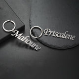 Sipuris Personalized Custom Name Letter Keyring Unique Stainless Steel Key Chain For Women Man Customization Keychain Gifts New