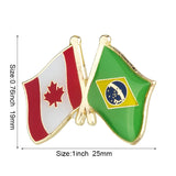 Flag Laple Pin Badge Brooch Canada friendship Ethiopia Ireland Brazil Pakistan Belgium Poland Germany Russia Philippines Finland