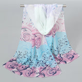 Indian Style New Chiffon Scarves Women Breathable Thin Simulation Silk Scarf Ladies Shawl And Wraps Women Printing Hijab Stole