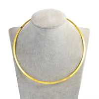Anniyo (1Piece) Ethiopian Round Chokers Necklaces for Women Round  Circle Necklace Silver/Gold Color Choker Accessories #065606