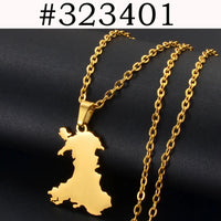 Anniyo United Kingdom Wales Pendant Necklaces Cymru Jewelry Bhreatain Bheag #323401