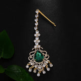 New full of diamonds Indian traditional headgear European and American exotic performances Rhinestone eyebrow pendant hair chain
