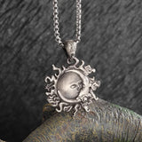 Retro Devil Mask Pendant Japanese Samurai Style Punk Pendant Necklace Men's Gothic Halloween Jewelry Gift