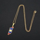 2024 new fashion stainless steel Belize map pendant necklace temperament everything collarbone chain birthday anniversary gift