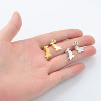 Anniyo Pakistan Map Stud Earrings for Women Girls Jewelry #300321