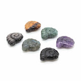 Crystal Stone Carved Spiral Pendants For Women Necklace DIY Amethyst Rose Quartz Labradorite Fluorite Agate Pendant Man Jewelry