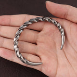 Stainless Steel Fashion Simple Adjustable Bracelet Men's Classic Design Twist Bracelet Unique Open Bangle Jewelry Gift Wholesale