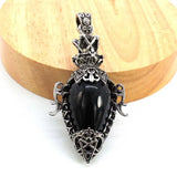Water Drop Crystal Pendulum for Dowsing Spiritual Divination Natural Amethyst Rose Quartz Onyx Antique Pendulums Pendant Pendulo