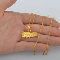 Anniyo TUROUIE / Turkey map pendant & necklace chain women turkish flag Gold Color Jewelry Turkiye Cumhuriyeti for Girl @007210
