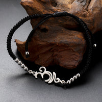 Lucktune OM Symbol Bracelets for Women Men Stainless Steel Women Hand Bracelet Unalome Lotus Buddhism Jewelry Friend Lucky Gift