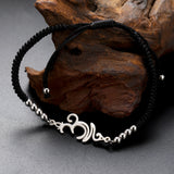Lucktune OM Symbol Bracelets for Women Men Stainless Steel Women Hand Bracelet Unalome Lotus Buddhism Jewelry Friend Lucky Gift