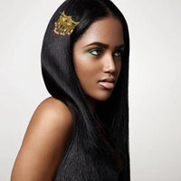 Ethiopian hair clip, emerald, Qatar African golden hair patch, Dubai hair clip, Hbanasha hairpin, bride's wedding gift