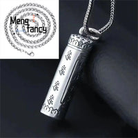Vintage Ethnic Style Sterling Silver Simple Fashion Shurangama Mantra Buddha's Hand Wu Box Pendant Mascot Exquisite Holiday Gift