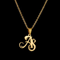 New Romantic Customized Letters Pendant Necklaces for Women Men Stainless Steel Jewelry Personalized Couple Valentine's Day Gift