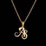 New Romantic Customized Letters Pendant Necklaces for Women Men Stainless Steel Jewelry Personalized Couple Valentine's Day Gift