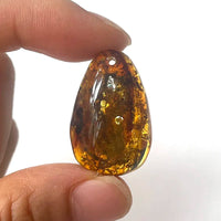 Yoowei Natural Piebald Amber 100% Genuine Unique Pendant Necklace Diy New Oval Water Drop Fashion Jewelry Original Reiki Stone