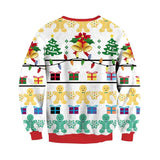 Funny Fake Christmas Sweater Unisex Men Women Ugly Christmas Sweater For Holidays Santa Elf Sweater Autumn Winter Xmas Clothing