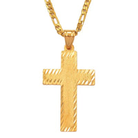 Anniyo Cross Pendant Necklaces for Women Men Gold Color Micronesia Marshall Island Crosses Religion African Jewelry #007509