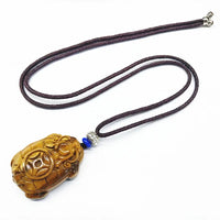 Natural Tiger Eye Stone Money Turtle Pendant Unisex Dragon Turtle Hanging Ornament a Grade Jewelry Accessory from Mainland China