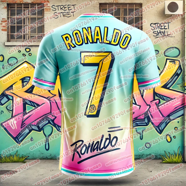 2025/26 Hot Selling Ronaldo's Fresh and Cool Summer Sports Shirt, Breathable, Quick drying, Comfortable T-shirt for Daily Use