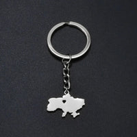 Anniyo Ukrainian Keychain Ukraine Key Ring Ukrainian Jewelry Key Chains for Women Men #000150