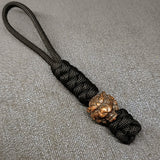 Vintage Hand-knitted Lanyard Keychain Biker helmet Pendant Paracord Rope weave Accessories Bag Hanging Handmade Car Keyring