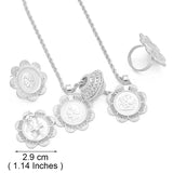 Ethiopian Gold Color Coin Jewelry Sets for Women Necklaces Earrings Rings Eritrean African Ethnic Wedding Party Gifts #153216
