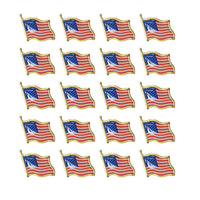 10/20/100pcs American Flag Waving Lapel Pins United States USA Badge Pin Patriotic Enamel Suit Jacket brooches